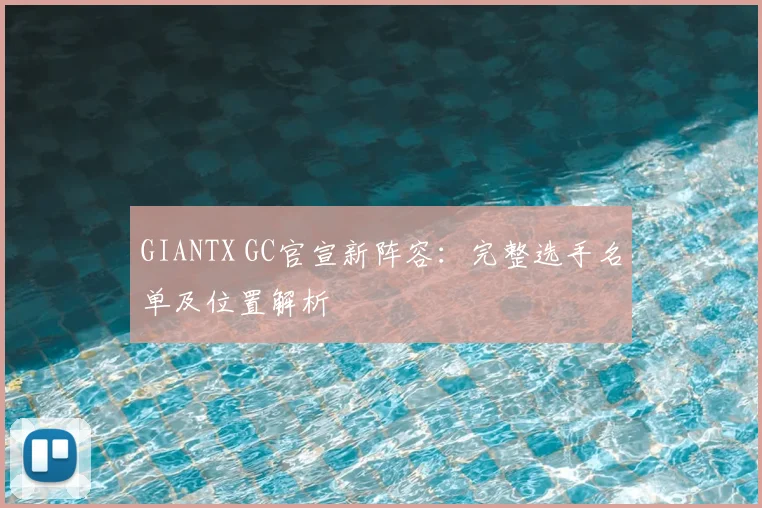 GIANTX GC官宣新阵容：完整选手名单及位置解析
